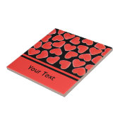 Sweet Hearts Black 'text' tile Fliese (Seite)