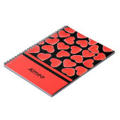 Sweet Hearts Black "Your Name" Notebook Notizblock (Linke Seite)