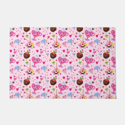 Sweet Hearts feiert überall Fußmatte (Vorderseite)