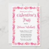 Sweet Hearts Frame Galentine's Day Party Einladung (Vorderseite)