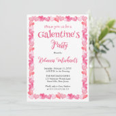 Sweet Hearts Frame Galentine's Day Party Einladung (Stehend Vorderseite)
