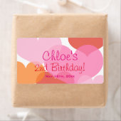 Sweet Hearts Geburtstagswasser Flaschenmarken (Insitu)