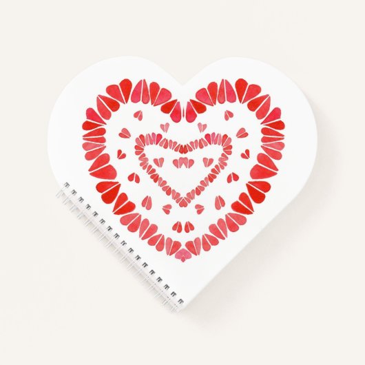 SWEET HEARTS Heart Shape Spiral Notebook Notizblock (Vorderseite)