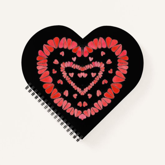 SWEET HEARTS II Heart Shape Spiral Notebook Notizblock (Vorderseite)