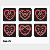 SWEET HEARTS II Large Square Stickers (Blatt)