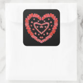SWEET HEARTS II Large Square Stickers (Tasche)