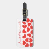 Sweet Hearts 'Just Married!' Gepäckanhängerlandsch Gepäckanhänger (Vorderseite vertikal)