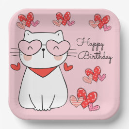 Sweet Hearts Kitten, Kitten Sie mir zum Geburtstag Pappteller