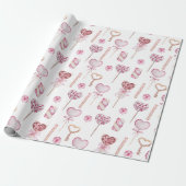 Sweet Hearts Muster Geschenkpapier (Ungerollt)