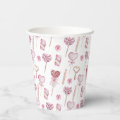 Sweet Hearts Muster Pappbecher (Rückseite)