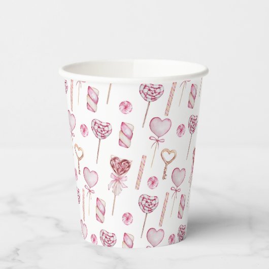Sweet Hearts Muster Pappbecher (Links)