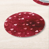 Sweet Hearts Muster Runder Pappuntersetzer (Angewinkelt)