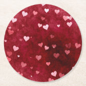 Sweet Hearts Muster Runder Pappuntersetzer (Vorderseite)