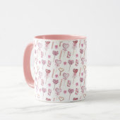Sweet Hearts Muster Tasse (Vorderseite Links)