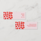 Sweet Hearts Pink auf der Seite der Visitenkarte d (Vorne/Hinten)