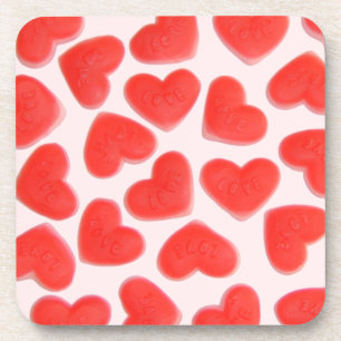 Sweet Hearts Pink Cork Untersetzer Set