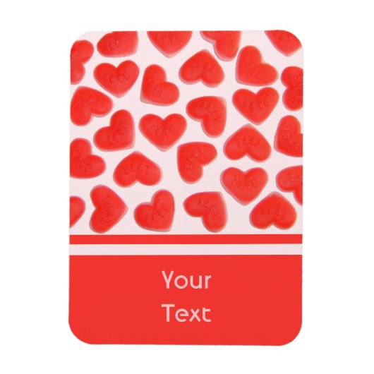 Sweet Hearts Pink 'text' Premium-Magnet Magnet (Vertikal)