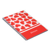 Sweet Hearts Pink "Your Name" Notebook Notizblock (Rechte Seite)