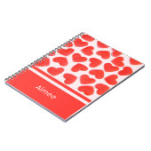 Sweet Hearts Pink "Your Name" Notebook Notizblock (Linke Seite)