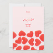 Sweet Hearts Rosa Einladung zur "Gesprächsrunde" (Rückseite)