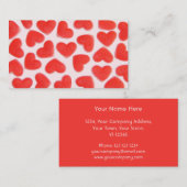 Sweet Hearts Rosa Visitenkarte rot (Vorne/Hinten)