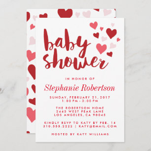 Sweet Hearts Stylish Baby Dusche Einladung