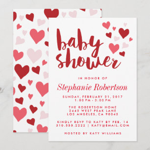 Sweet Hearts Stylish Baby Shower Einladung