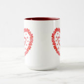 SWEET HEARTS Tall Maroon Combo Tasse (Zentrum)