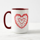 SWEET HEARTS Tall Maroon Combo Tasse (Links)