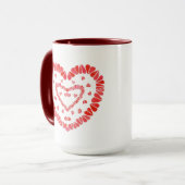 SWEET HEARTS Tall Maroon Combo Tasse (Vorderseite Links)