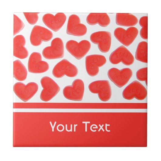 Sweet Hearts 'text' tile Fliese (Vorderseite)
