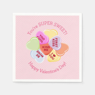 Sweet Hearts Valentines Candy Serviette