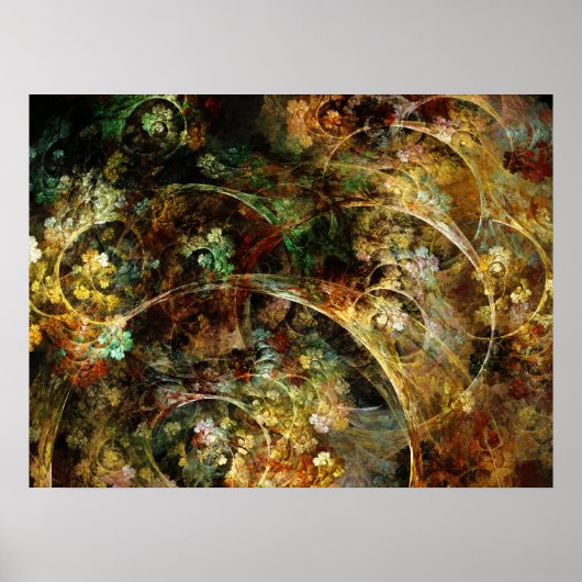 Sweet Herbst Abstraktes Fraktal Kunst Poster (Vorne)