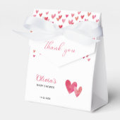 Sweet Herzchen Baby Dusche Danke Geschenkschachtel (Vorderseite)
