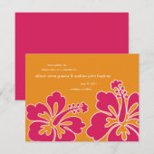 Sweet Hibiskus Save the Date Einladungskarte (Vorne/Hinten)