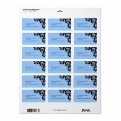 Sweet Hibiskus Wedding Custom Address Label Adressaufkleber (Vorne)