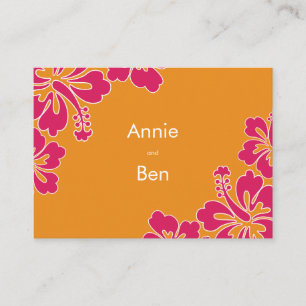 Sweet Hibiskus Wedding Directions Card Begleitkarte