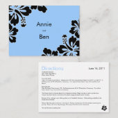 Sweet Hibiskus Wedding Directions Card Begleitkarte (Vorne/Hinten)