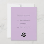 Sweet Hibiskus Wedding RSVP Card (Rückseite)