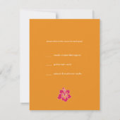 Sweet Hibiskus Wedding RSVP Card (Rückseite)