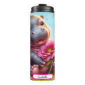 Sweet Hippo: Butterfly Garden Bliss Thermosbecher (Vorderseite)
