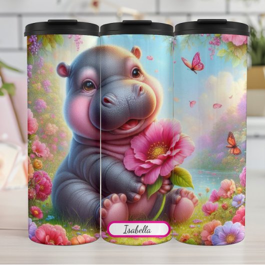 Sweet Hippo: Butterfly Garden Bliss Thermosbecher