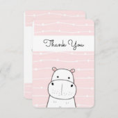 Sweet Hippo Dankeskarte (Vorne/Hinten)