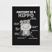 Sweet Hippo Statement Anatomie eines Hippo Karte (Vorderseite)