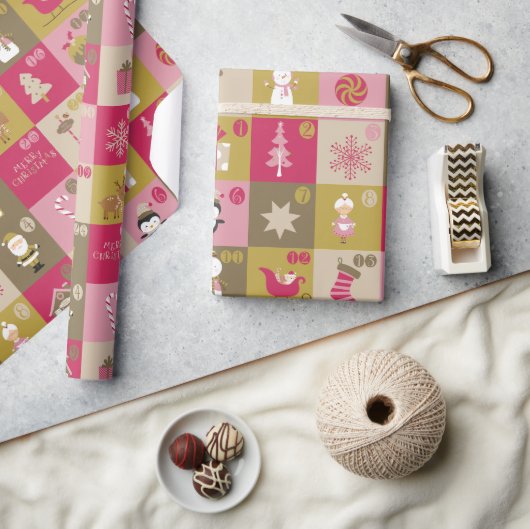Sweet Holiday Patchwork Weihnachtsmuster Geschenkpapier (Kunsthandwerk)