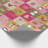 Sweet Holiday Patchwork Weihnachtsmuster Geschenkpapier (Ecke)