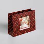 Sweet Holiday Santa Claus Red Nose Rudolph Bag Große Geschenktüte