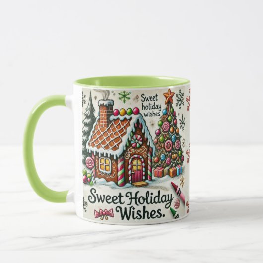 Sweet Holiday wünscht Candy House und Schnee Tasse (Links)