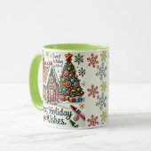 Sweet Holiday wünscht Candy House und Schnee Tasse (Vorderseite Links)