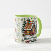 Sweet Holiday wünscht Candy House und Schnee Tasse (VorderseiteRechts)